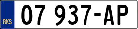 Trailer License Plate
